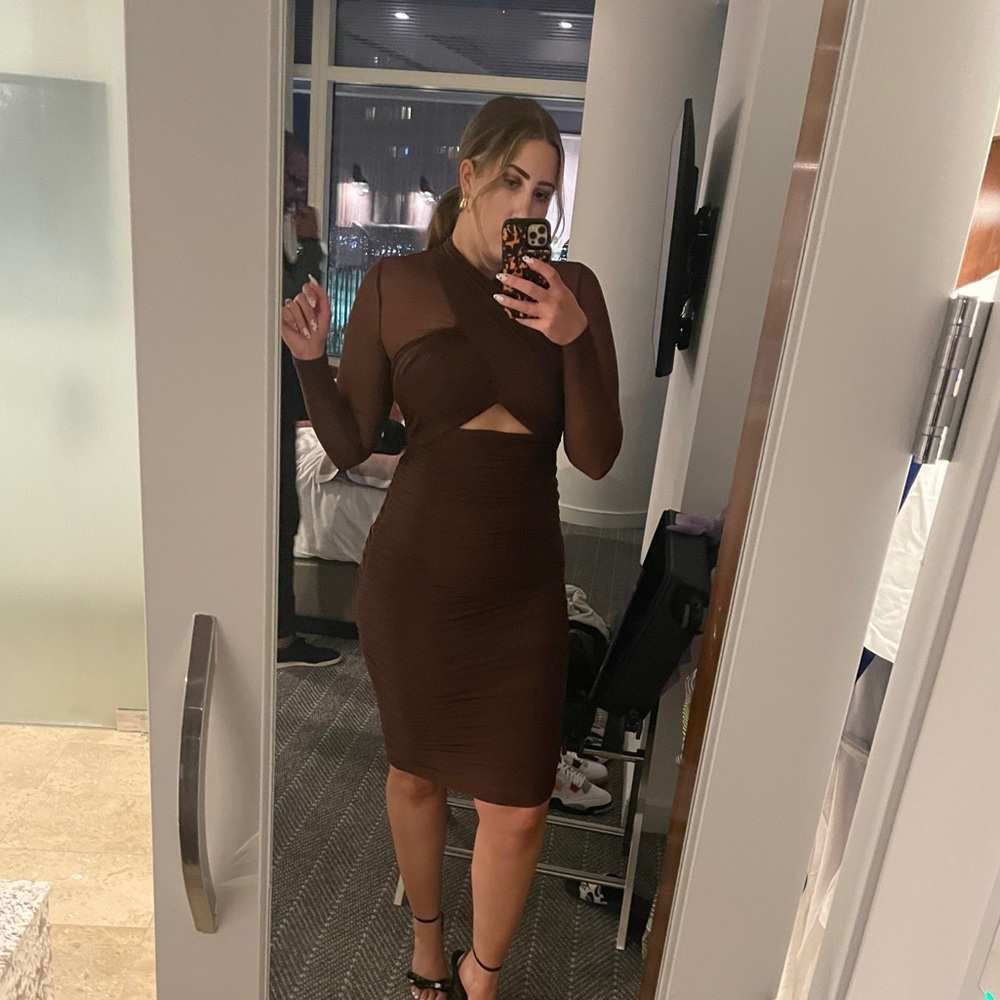 Brown Cocktail Dress